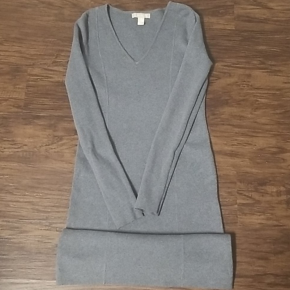 Fitted Heather grey sweater dress